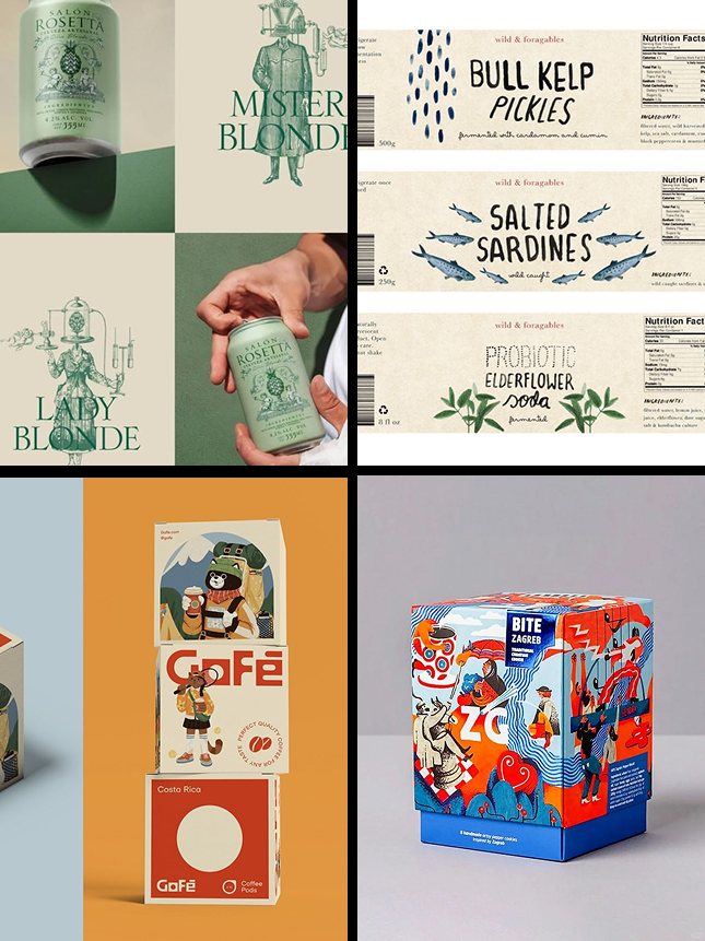 Concept search references for packaging illustration